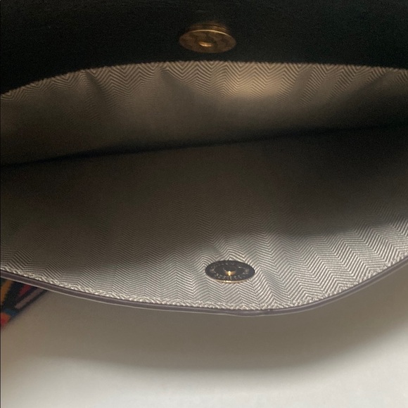 HKCLUF Women's Black Crossbody Bag Purse Wallet Set With 2 Straps NWT - Picture 8 of 10